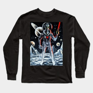 alien cyborg warrior Long Sleeve T-Shirt